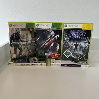 5x Xbox 360 Videospiele Crysis 2 Need For Speed Star Wars Forza 3 Anleitungen 