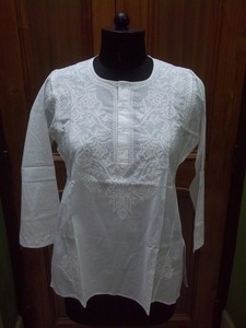 chikan embroidery kurtis