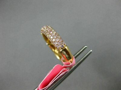 ESTATE .76CT PINK DIAMOND 18KT ROSE GOLD 3D MULTI ROW WEDDING
