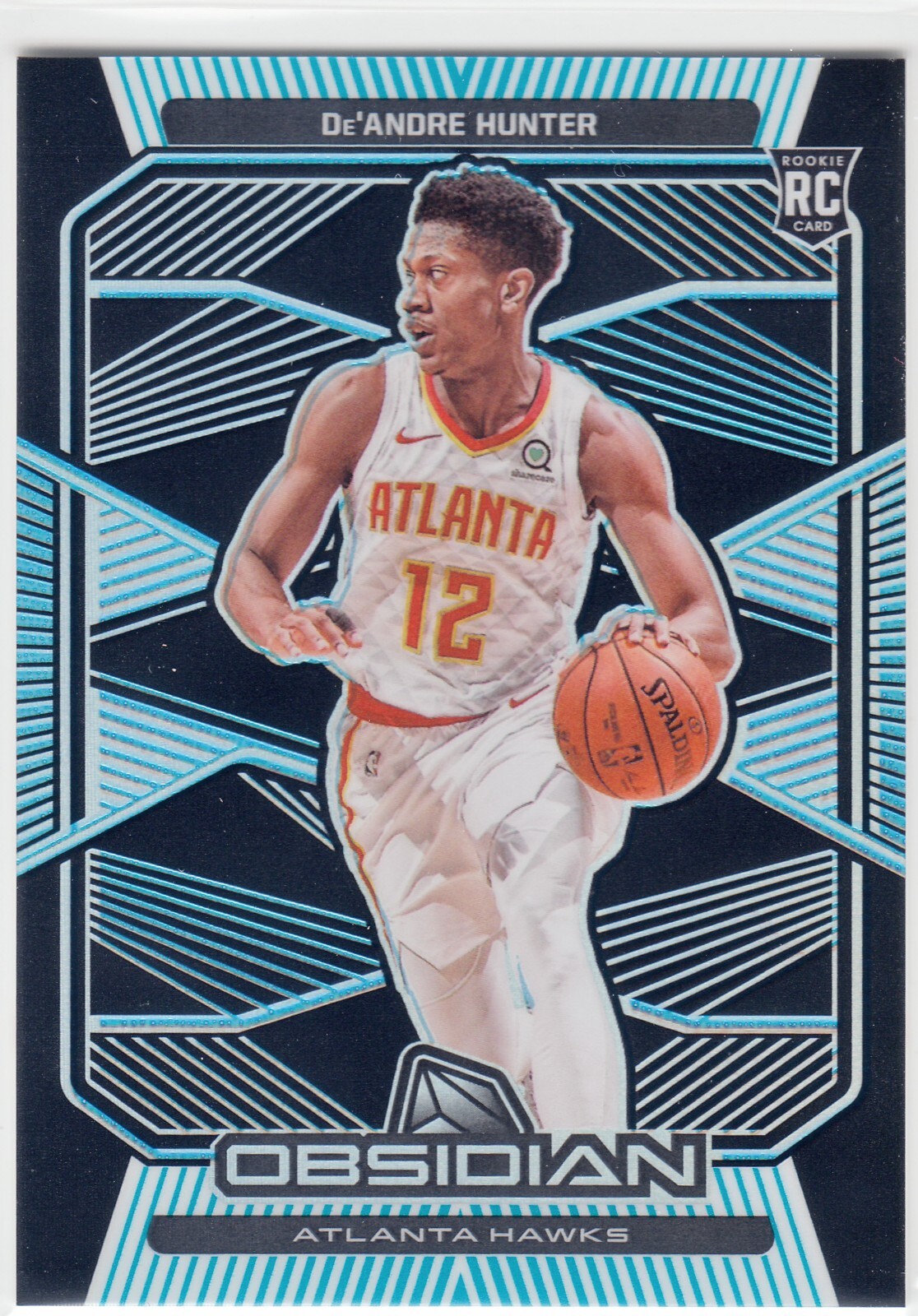 #/16  De'Andre Hunter  RC ▪ 2019-20 Obsidian FOTL  BLUE Electric Etch  Rookie