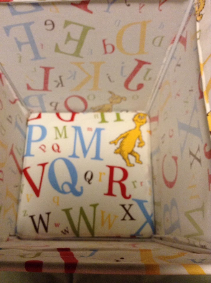 Juego de 2 cubos de almacenamiento Dr Seuss Trend Lab grandes 18"x14"x10" en muy buena condición Foto 4 de 4