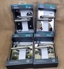 Wickes-Door Handles- Madrid, Wickes Suitable For Bathroom  Dual Tone - Job Lot-