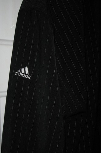 ADIDAS NBA ALL STAR LAS VEGAS 07 BLACK PINSTRIPE HIGH COLLAR JACKET SIZE L - Picture 8 of 8