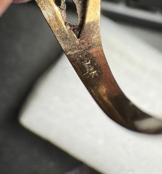 14K Harem Princess Siamese (Thai) Dome Ring Ruby & Clear Crystals, Diamonds? - Image 4 of 4