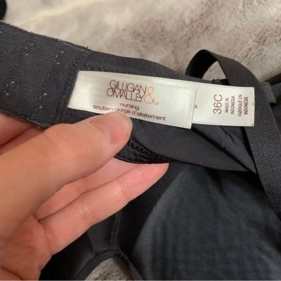 Sujetador inalámbrico Gilligan & O'Malley para mujer de enfermería ligeramente forrado gris - talla 36C Foto 3 de 3