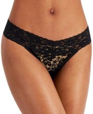 I.N.C. International Concepts Lace Thong Underwear Lingerie, Deep Black , XL