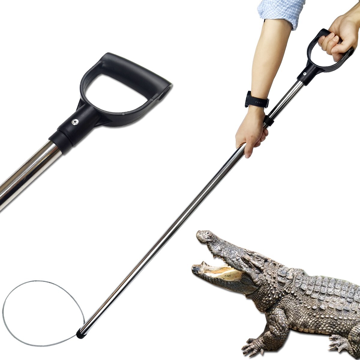 Yorikyas Animal Catch Pole Control Tool Kit for Alligator Hog Dog Pig Fox  -44 in | eBay