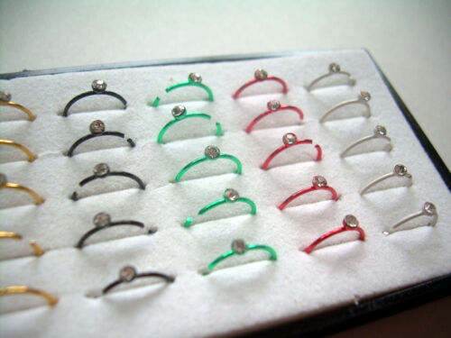1 Ear Nose Lip Tragus Ring Fake Pierced Look Real Piercing 20g White Plating. - Picture 6 of 6