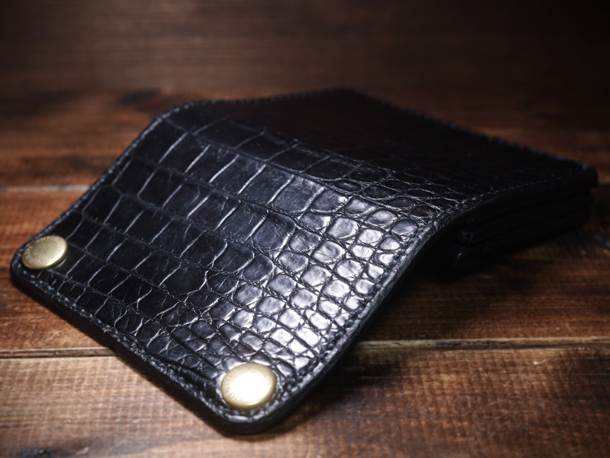 Crocodile Skin Tracker Wallet / Hand Sewing / Tochigi Leather | eBay