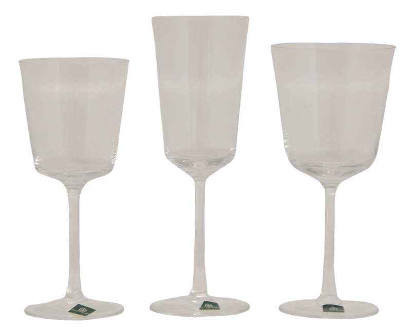 Servizio 18 Calici Cristallo KIOTO ACCORNERO per 6 Persone Bicchieri Vino Flute