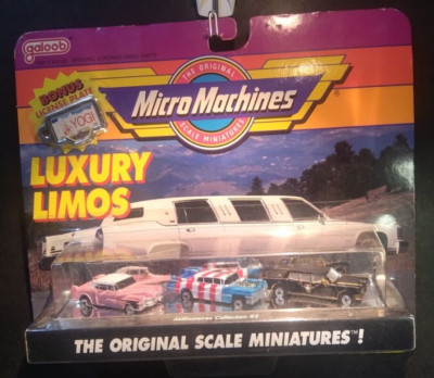 1990 Vintage Galoob Micro Machines LUXURY LIMOS 6400 - 3 in Set - New Other!