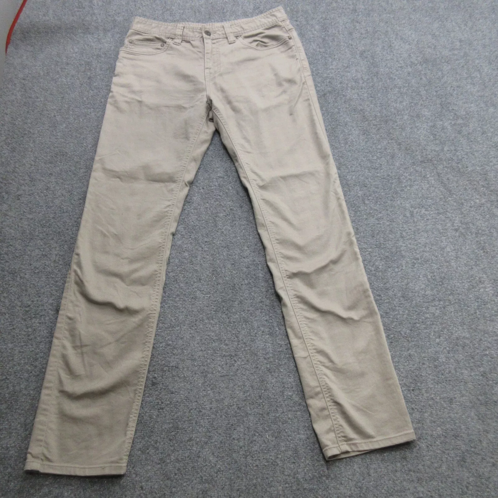 prana cotton stretch slim fit straight leg classic zip fly pants