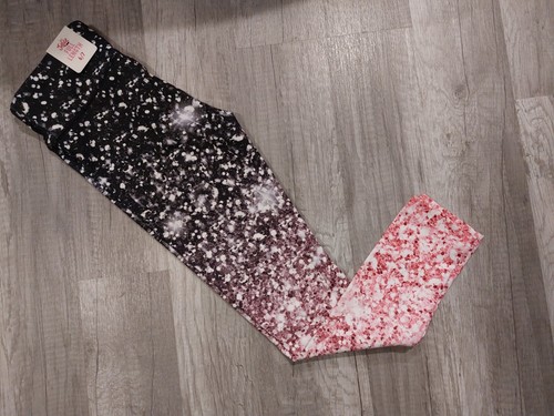 NWT Justice Girls Patterned Full Length Leggings Size 6 7 (11) - 第 1/1 張圖片