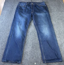 Levis 559 Jeans Mens 42x32 Blue Medium Wash Relaxed Straight Fit Stretch Denim