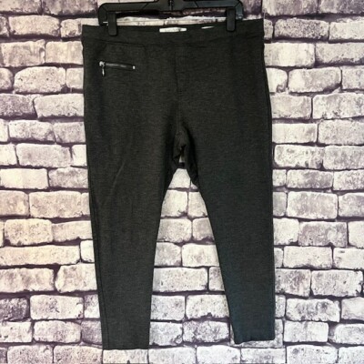 Travel Smith Gray Pull On Ankle Leggings Size 18P 24 Inch Inseam