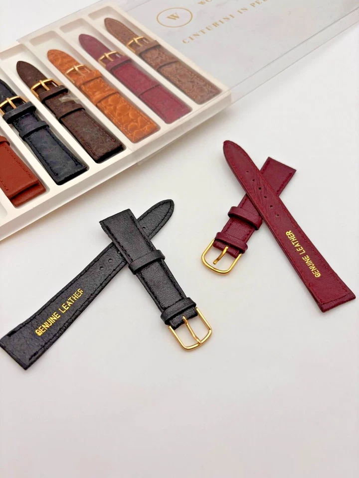 Offerta 10 Cinturini Orologio Pelle Vintage Nuovi Misura 18MM Colori Assortiti - Immagine 4 di 4