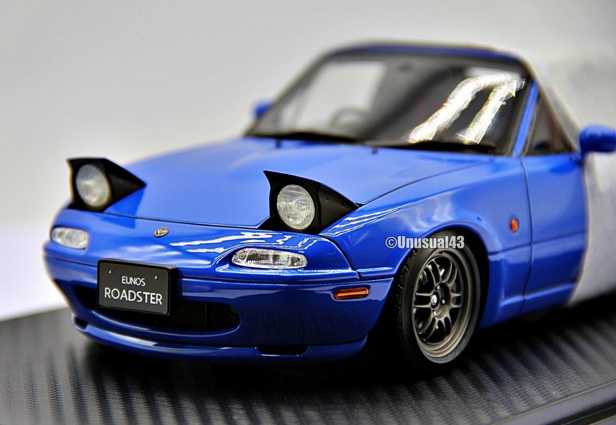 オートアート 1/18 マツダスピード MX-5 ROADSTER 1/18 Ignition Model Mazda Mx-5 Eunos Roadster (NA) Blue. / Autoart