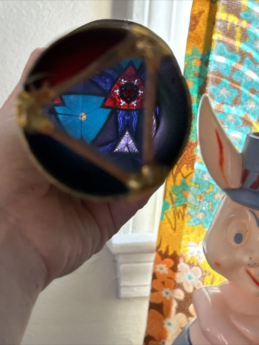 Vintage Signed Janice Chesnik Kaleidoscope with TwoDiscs Vintage Signed Janice Chesnik Kaleidoscope with TwoDiscs