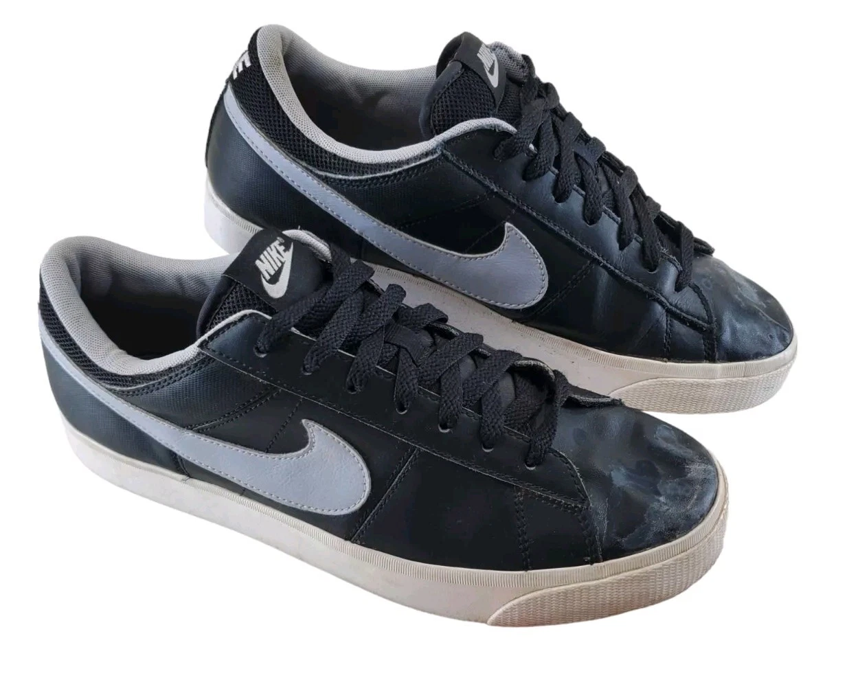 Chaussures d'entraînement Nike Match Supreme en cuir LTR hommes 10 noir blanc mode normcore