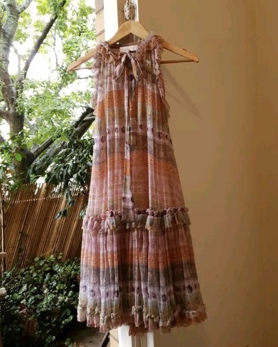 Zimmermann Luminouse Ribbon Swing Mini Dress 100% Silk $ 795 - Picture 12 of 23