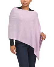 NEW RACHEL ZOE LILAC PURPLE 2 PLY 100 CASHMERE PONCHO TOOPER