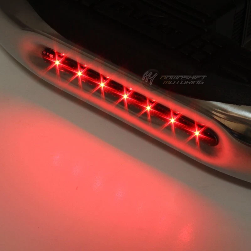 1 PIEZA NUEVO UNIVERSAL ACERO CROMO ENGANCHE REMOLQUE REMOLQUE TRASERO BARRA DE PASO TRASERA LED Foto 3 de 4