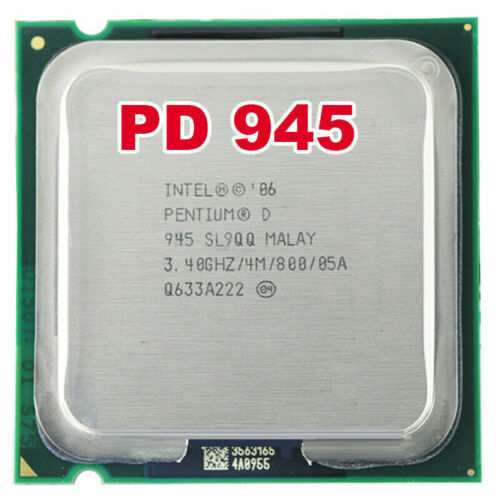Intel Pentium D 945 3.4 GHz 2 cores 2 threads/4M/800 LGA775 CPU Processor - Picture 2 of 4
