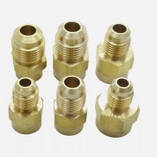 Brass Straight Adapter Fitting LNG Propane 1/4"-3/8OD Flare Sae 45 To Female NPT
