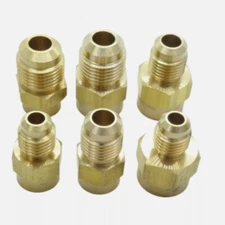 Brass Straight Adapter Fitting LNG Propane 1/4"-3/8OD Flare Sae 45 To Female NPT