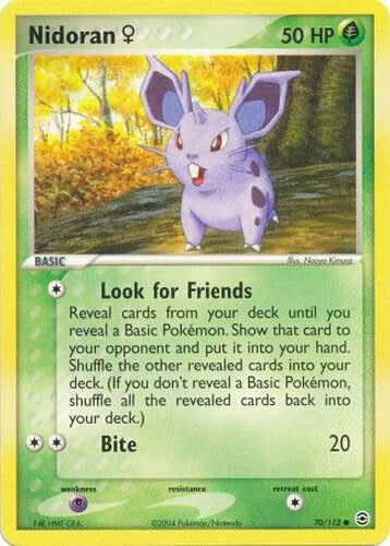Pokemon Card - Fire Red Leaf Green 70/112 - NIDORAN (common) - NM