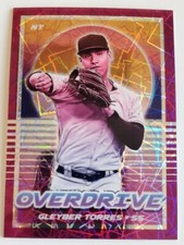 2021 Panini Chronicles Overdrive Gleyber Torres Yankees Purple Velocity Prizm #6