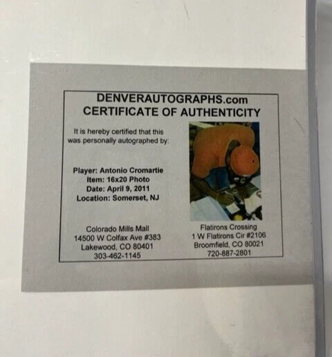 Antonio Cromartie New York Jets 16x20 Signed Protected Poster, AUTHENTIC - Image 4 of 4