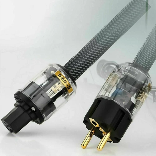 Audiophile HiFi Audio Power Cable Pure Copper EU US Schuko AU Mains Supply Cord - Picture 14 of 17