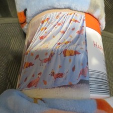 Fall Huntington Home Harvest Throw Dachshund Dogs Plush Blanket 50"X60" NWT