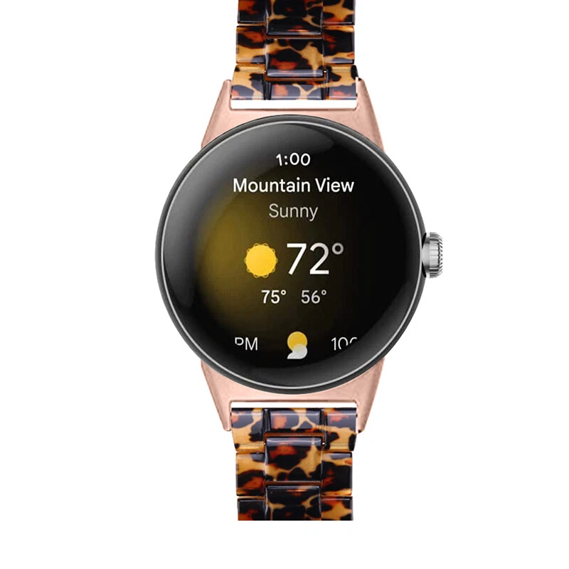 Correa de reloj de acero inoxidable con eslabones de resina de moda para Google Pixel Watch 1 2 Foto 3 de 4