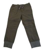 Cat  Jack Jogger Pants Kids 3T Green Stretch Reinforced Knee Elastic Cuff