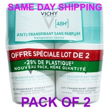 Vichy 48H Intensive Anti-perspirant Deodorant Roll-on 2 x 50ml   US Seller