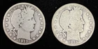 1913 Barber Half Dollars Set Of 2, Mint Marks S & D