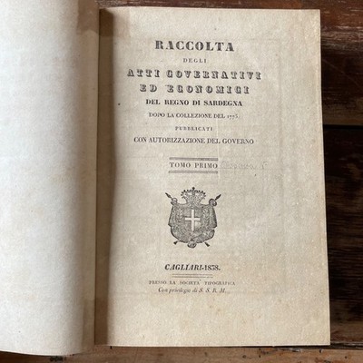 RACCOLTA DEGLI ATTI GOVERNATIVI DEL REGNO DI SARDEGNA - 1838