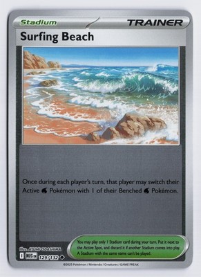 Surfing Beach - MEG #129/132 ME01: Mega Evolution Reverse Holofoil NM