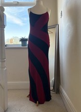 Ymayaba AMP Maxi Dress Burgundy Black Size FR 44 Fits UK 12/14 NWT Made France