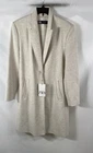 Zara Women's Beige Oatmeal Soft Feel Notched Lapel Longline Coat NWT Size L