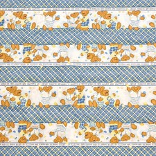 Vintage Daisy Kingdom Butterfly Bears Fabric 2.5 Yds Border Nursery