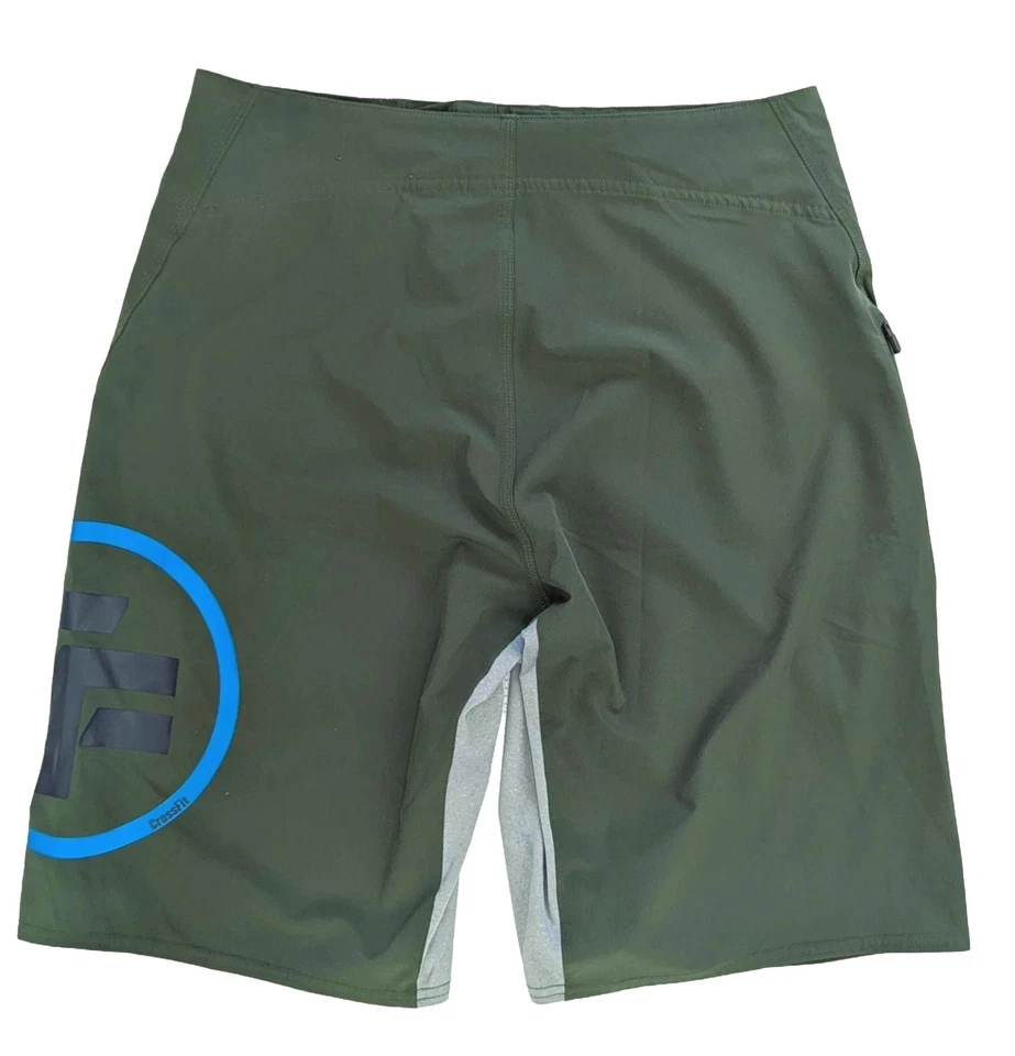 Reebok Crossfit SM 30 X 10 Green Shorts Lightweight Gym Training 4 Way Stretch - Image 2 of 4