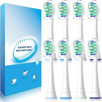 Kompatible Ersatzbürsten für Philips Sonicare - 8er Set Zahnfleischpflege