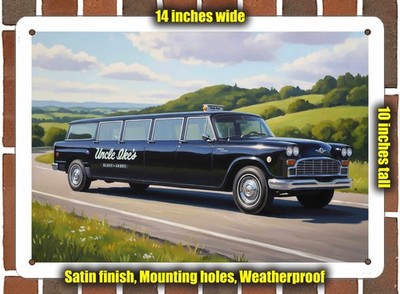 Metal Sign - 1970 Checker Aerobus Oil Painting - 14x10