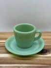 Vintage Fire King Anchor  Thick Style Restaurant Ware Jadeite Cup Saucer