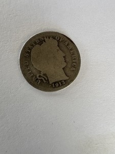 1913-S Barber Silver Dime 10C - Key Date - San Francisco Mint