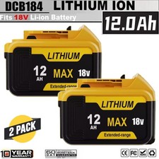 2X 12.0AH Battery for DeWalt 18V LITHIUM XR DCB185 DCB184 DCB183 DCB182 DCB200