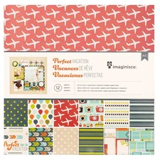 Imaginisce Cardstock 12"X12" 12/Pkg-Perfect Vacation